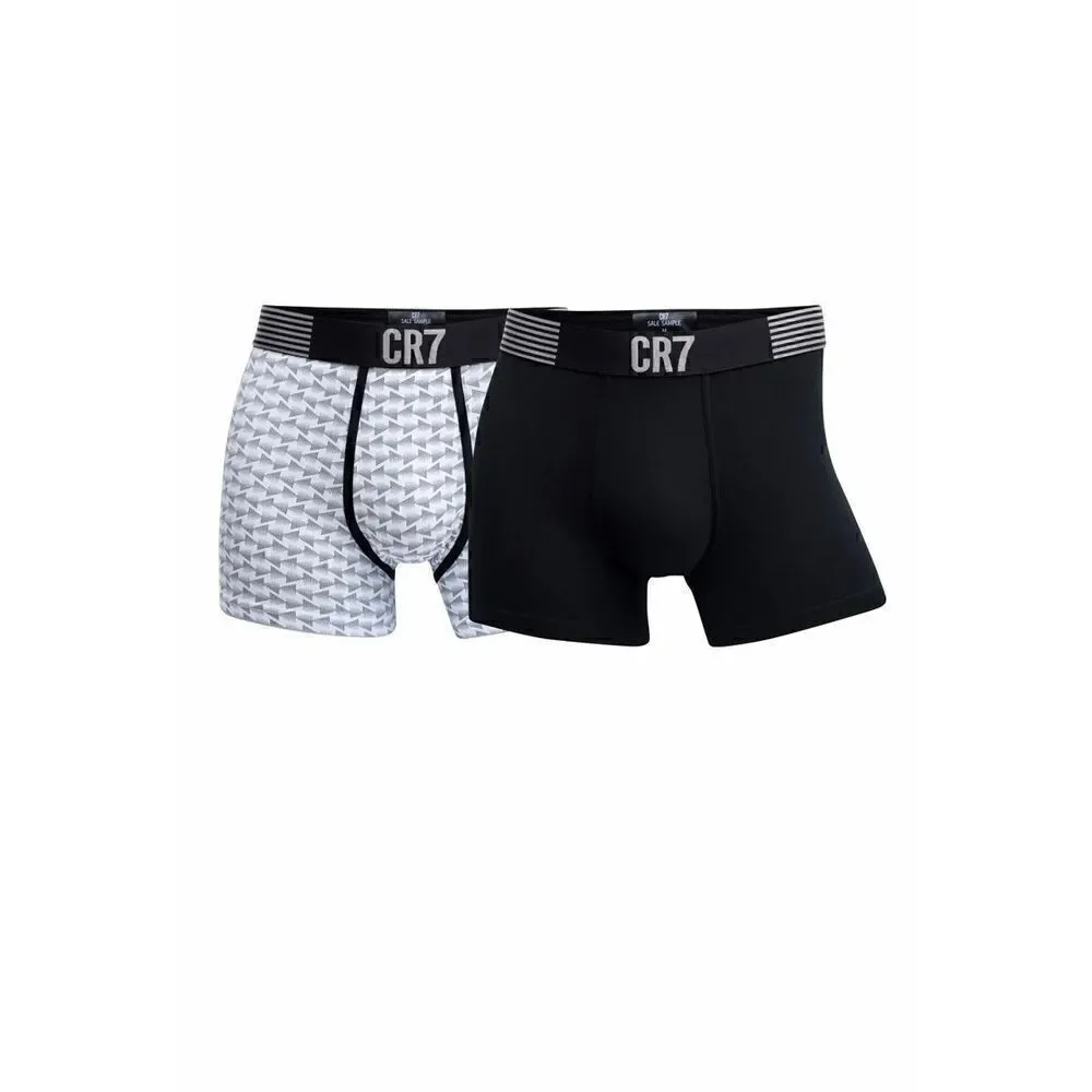 Cristiano Ronaldo CR7 2-Pack Grey/Black Boxer Briefs Men’s Underwear Size Large